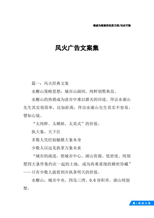 风火广告文案集