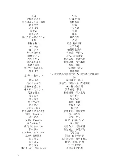 日语常用惯用400句