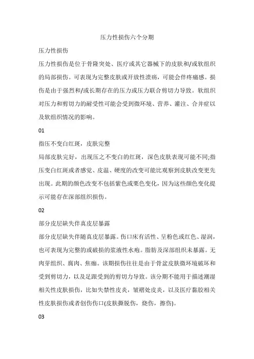 压力性损伤六个分期