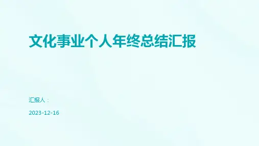 文化事业个人年终总结汇报
