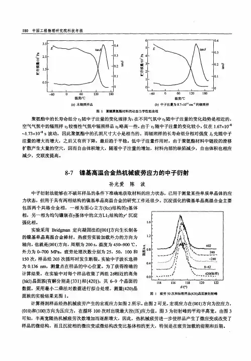 镍基高温合金热机械疲劳应力的中子衍射