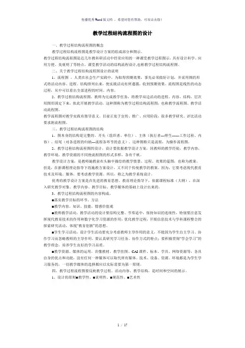 教学过程结构流程图的设计-参考模板