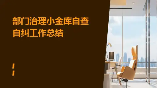 部门治理小金库自查自纠工作总结PPT