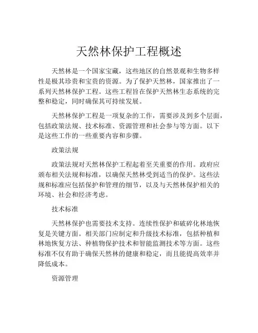 天然林保护工程概述