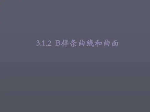 B样条曲线曲面省公开课获奖课件市赛课比赛一等奖课件