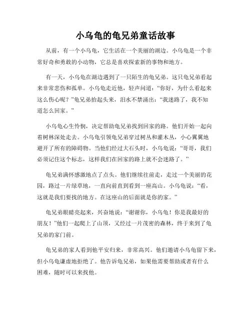 小乌龟的龟兄弟童话故事