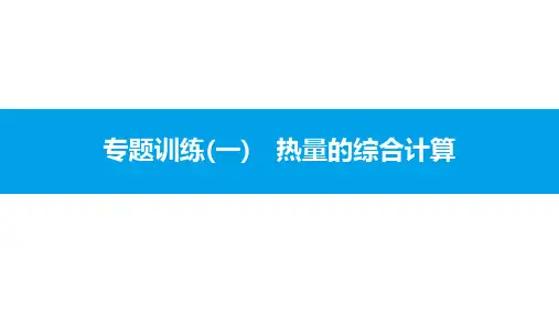 专题训练(一) 热量的综合计算PPT课件(人教版)