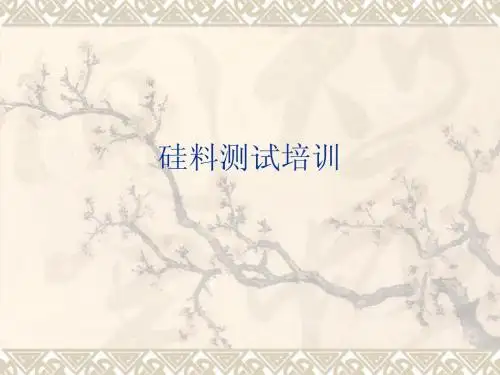 硅料测试培训