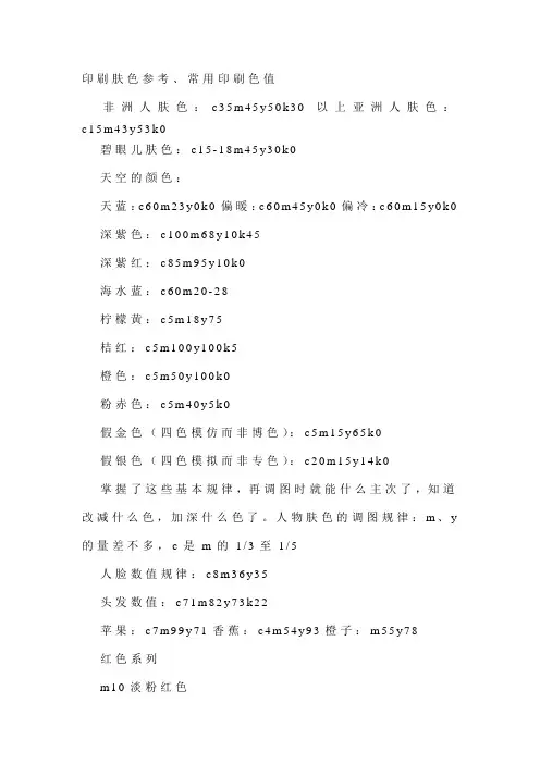 颜色数值