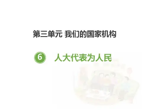《人大代表为人民》PPT(完美版)课件
