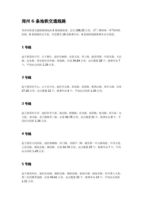 郑州地铁规划