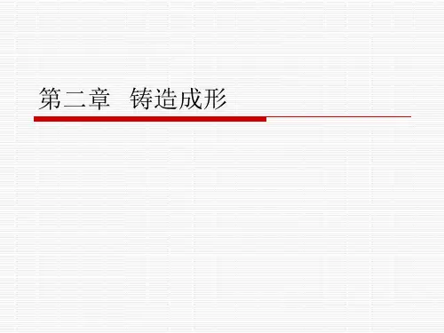 第二章  铸造成形