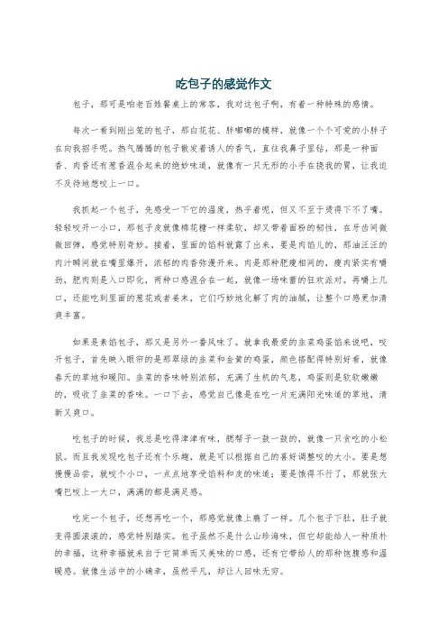 吃包子的感觉作文