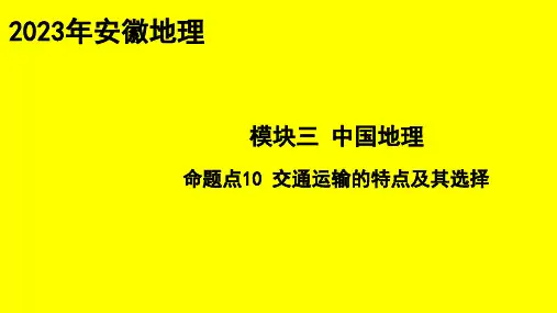 交通运输的特点及其选择