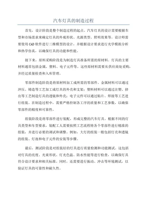 汽车灯具的制造过程