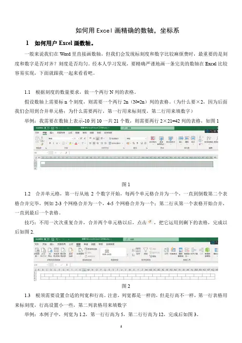 如何用Excel画精确地数轴,平面直角坐标系