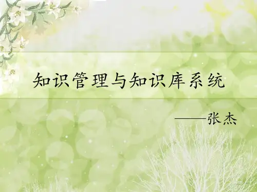 知识管理与知识库系统综述