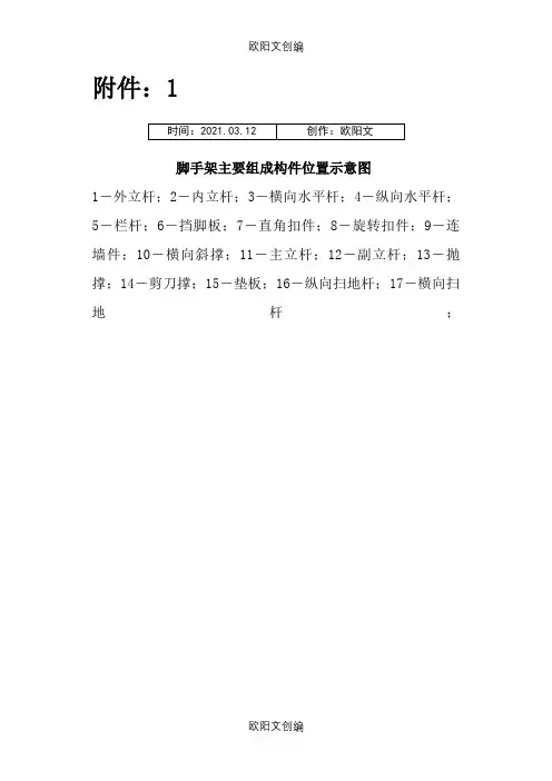 绝版脚手架搭设图集(值得拥有)之欧阳文创编