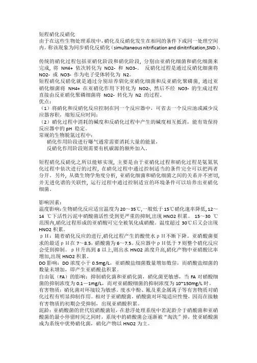 短程硝化反硝化