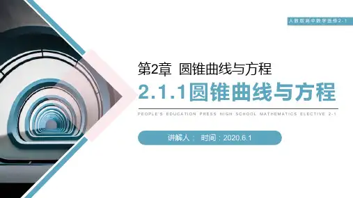 《圆锥曲线与方程》人教版高二数学选修2-1PPT课件(第2.1.1课时)