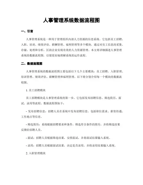 人事管理系统数据流程图