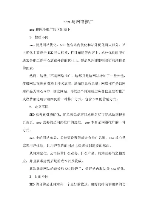 seo与网络推广