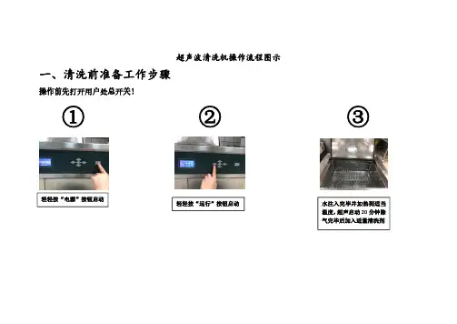 超声波清洗机操作流程图示