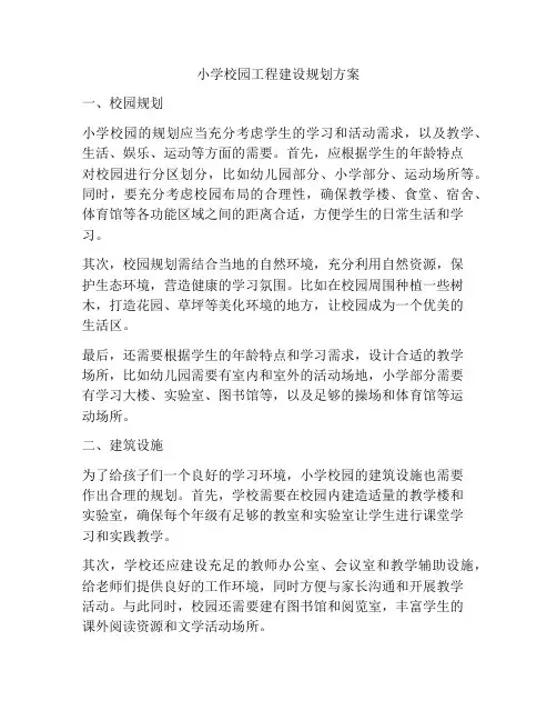 小学校园工程建设规划方案