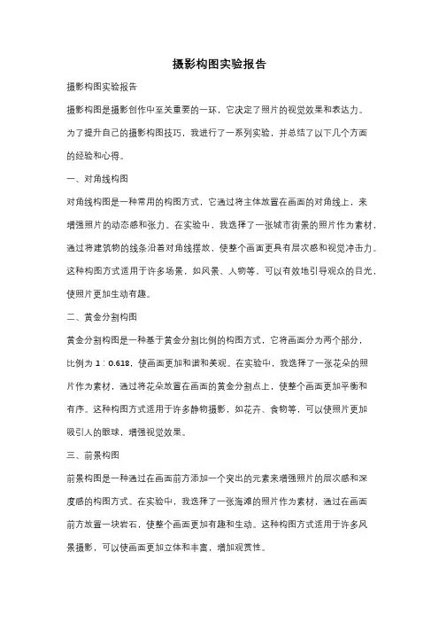 摄影构图实验报告