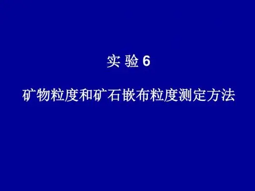实验6矿物粒度和单体解离度的测定方法