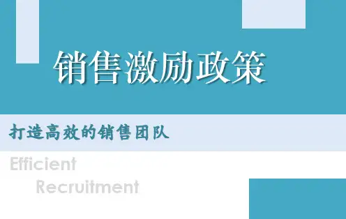 销售激励政策方案