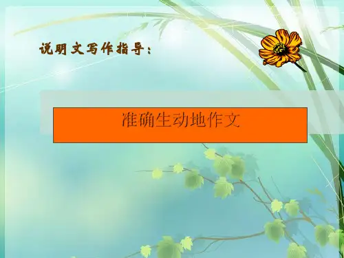 说明文作文指导 PPT课件 图文