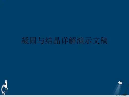 凝固与结晶详解演示文稿