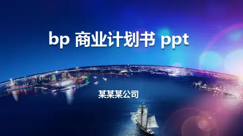 bp 商业计划书 ppt
