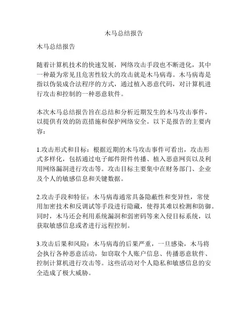 木马总结报告