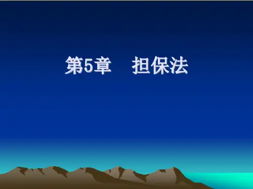 第5章 担保法《金融法规》