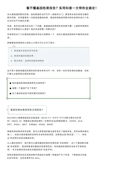 看不懂基因检测报告？实用科普一文带你全搞定！