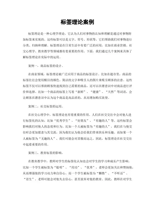 标签理论案例