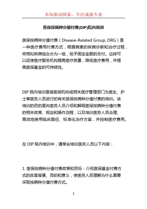 医保按病种分值付费(DIP)院内培训 (3)