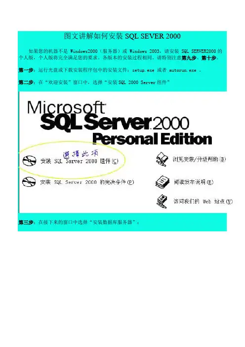 图文讲解如何安装SQL SEVER 2000
