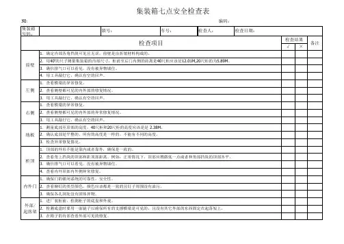 集装箱七点安全检查表(1)