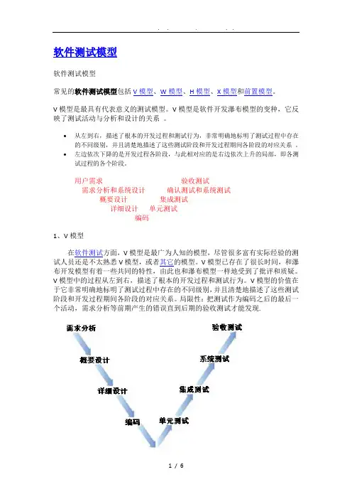 软件测试模型