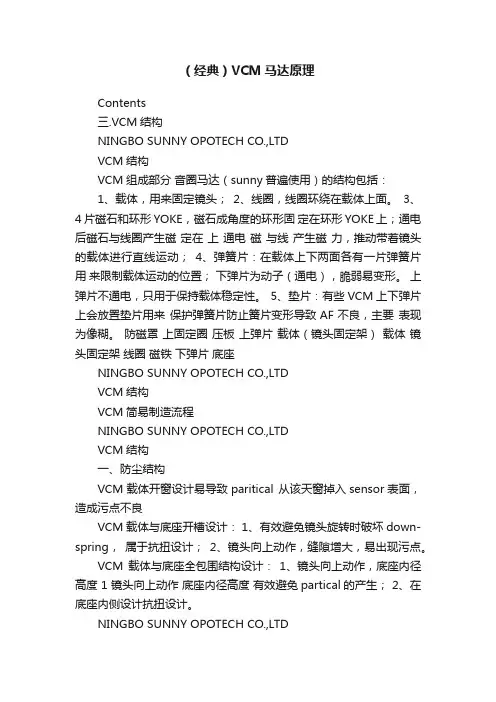 （经典）VCM马达原理
