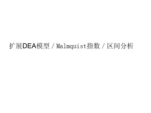 DEA模型／Malmquist指数／区间分析