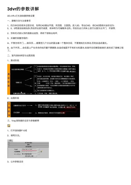 3dvr的参数讲解