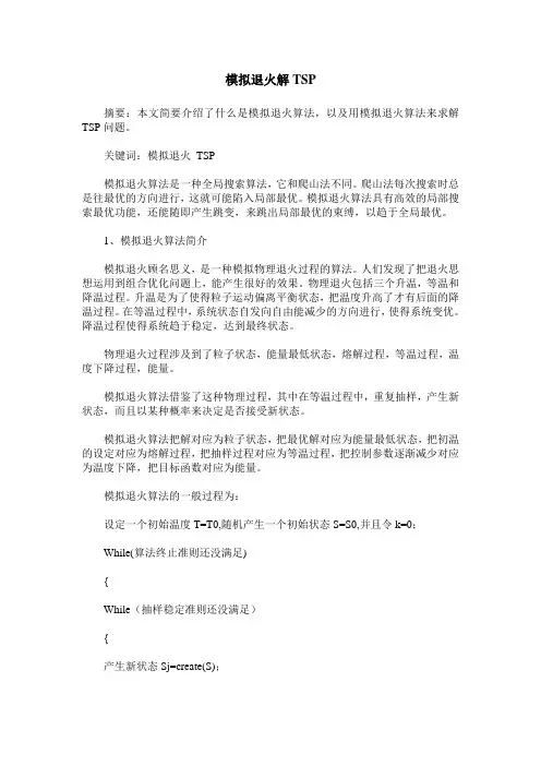 模拟退火解TSP