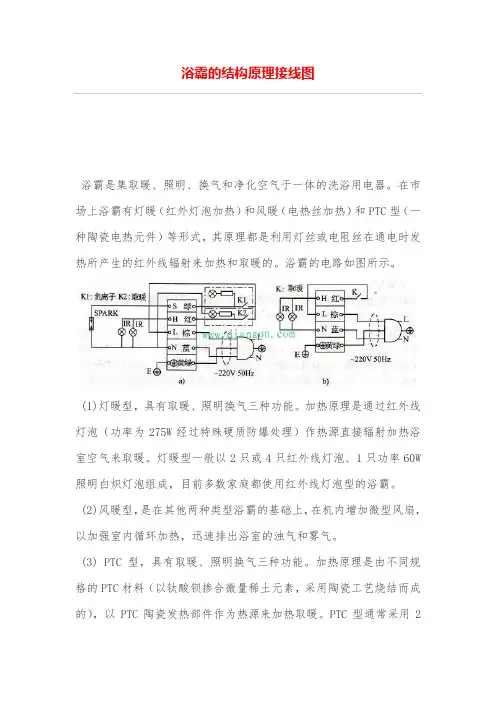 浴霸的结构原理接线图