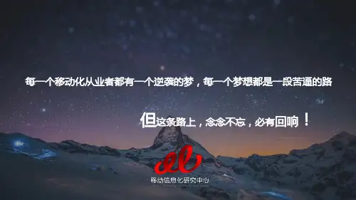 中国移动信息化发展研究——移动化的回响