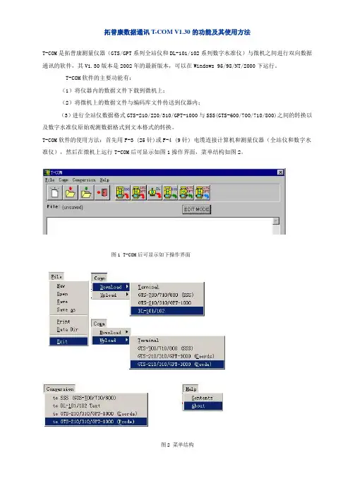 拓普康通讯参数设置