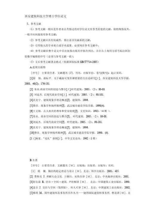 建筑类参考文献